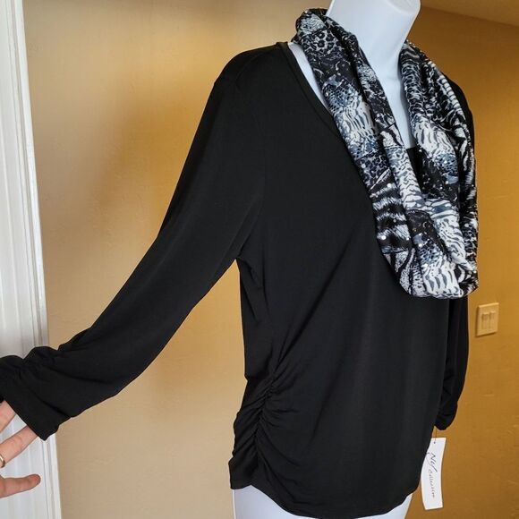 NWT NY Collection Two Piece Top & Scarf - Picture 2 of 5